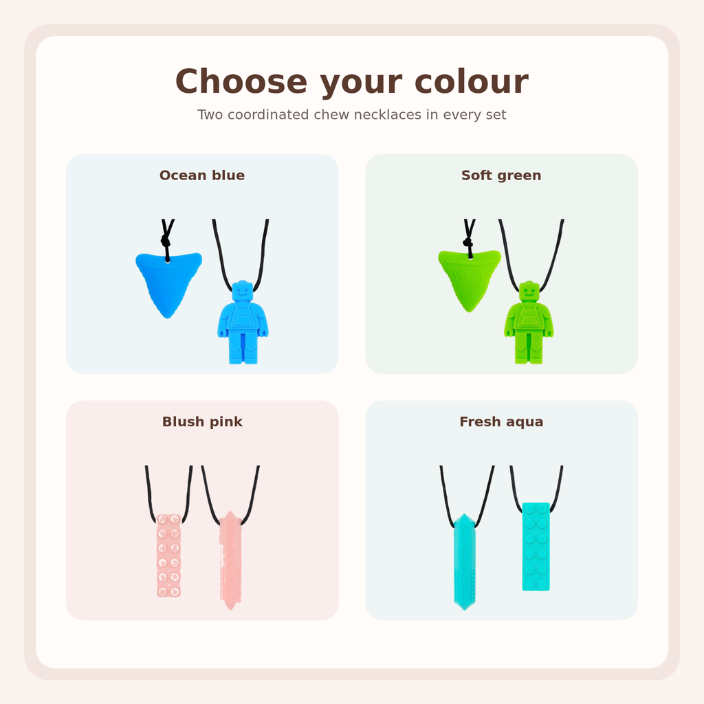 Everyday Sensory Chew Necklaces — 2 Pack