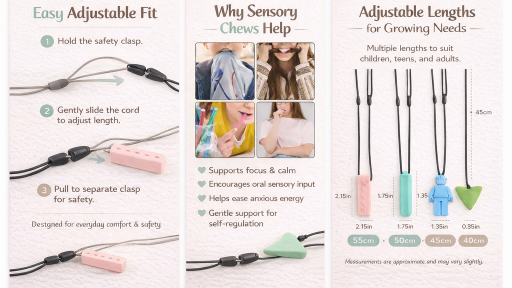 Sensory Silicone  Chew Necklaces (2 Pack)